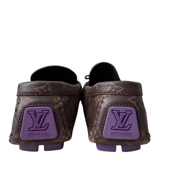 Louis Vuitton Men\'s Monogram Leather Driver Loafers Size 7LV Designer main image 11